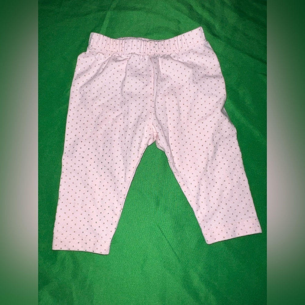 GAP Baby Pink Pants with Dots 0-3 Months